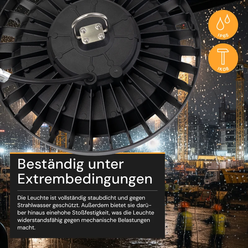 LED-HighBay, UFO, 200 W, 28000 lm, 4000 K (neutralweiß), IP65,LIFUD, LUMILEDS LEDs
