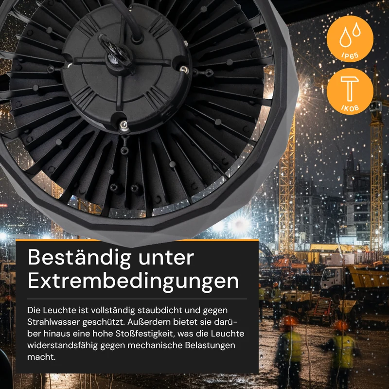 LED-HighBay PRO, Diamant Design, 200 W, 30000 lm, 5000 K (neutralweiß), IP65, Philips Netzteil, Lumileds LED