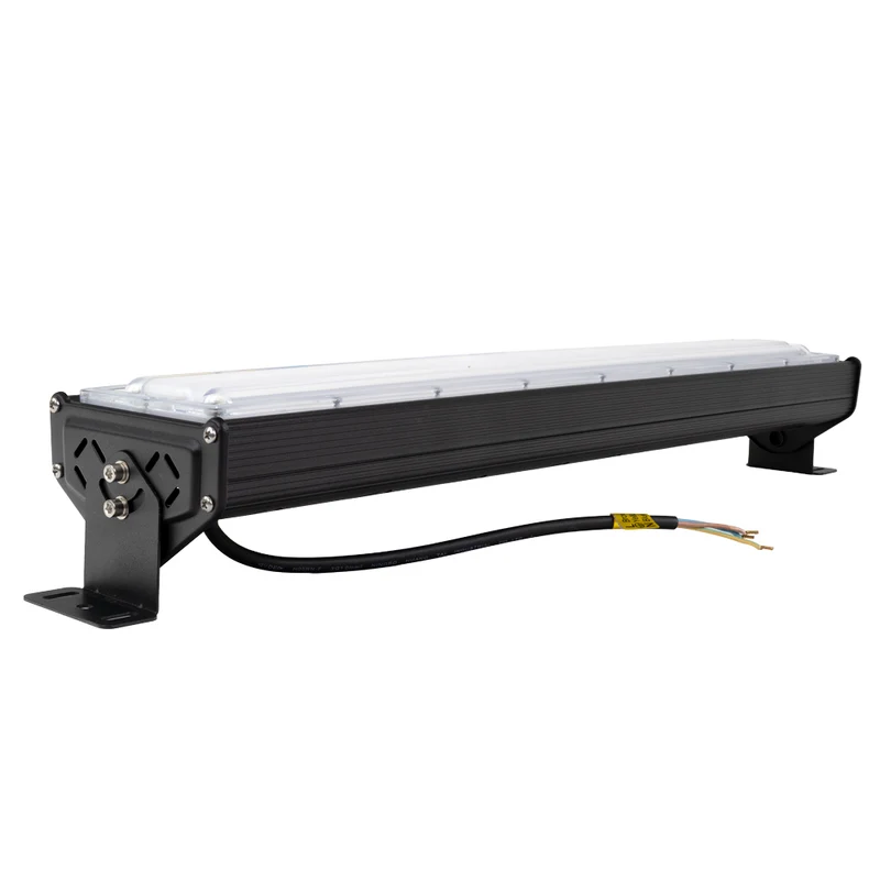 LED-Hallenleuchte, linear, 100 W, 12000 lm, 5000 K (neutralweiß), IP65, EPISTAR LED, schwarz