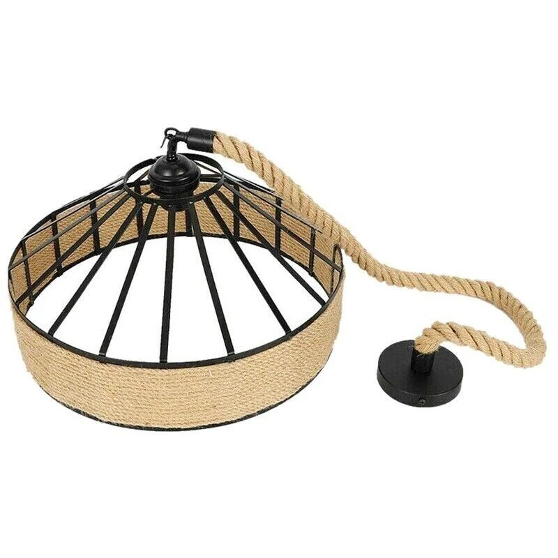 Hanfseil Pendelleuchte Ø30cm Höhenverstellbar~2936
