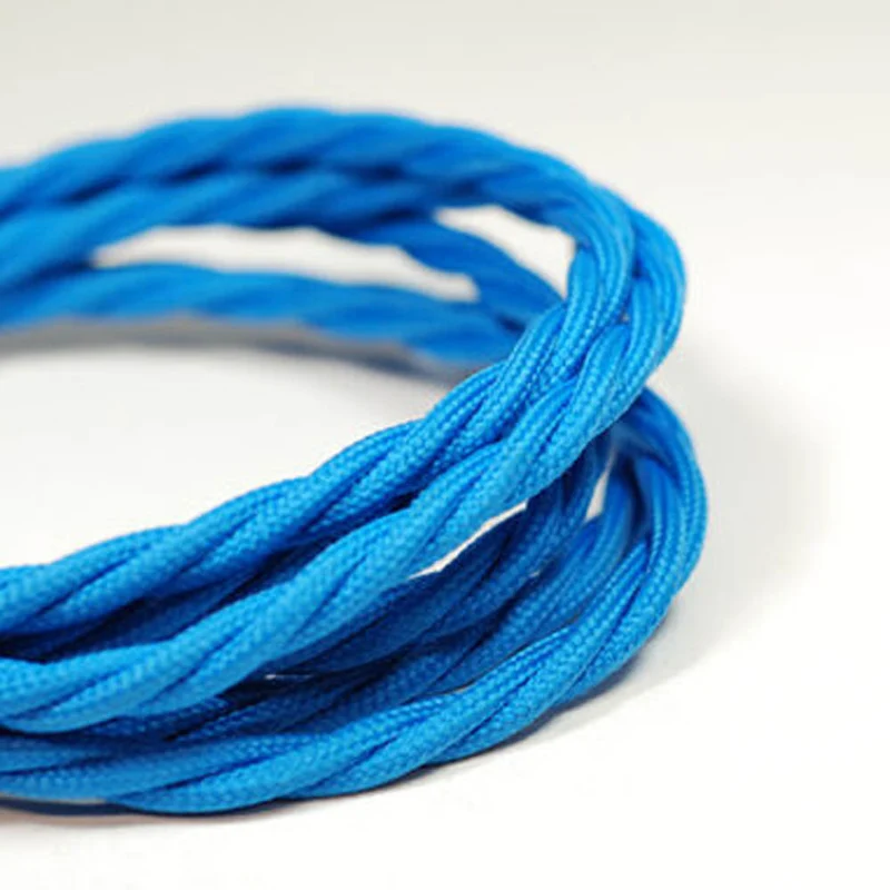 Vintage 2-adriges gedrehtes Seidenstoff kabel 0.75mm²:~1440