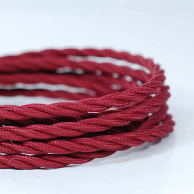 Vintage 2-adriges gedrehtes Seidenstoff kabel 0.75mm²:~1440