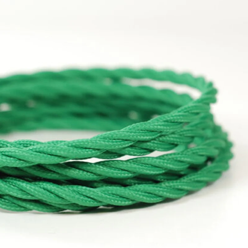 Vintage 2-adriges gedrehtes Seidenstoff kabel 0.75mm²:~1440