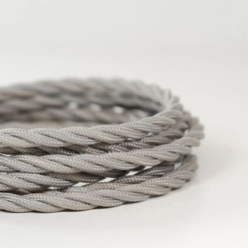 Vintage 2-adriges gedrehtes Seidenstoff kabel 0.75mm²:~1440