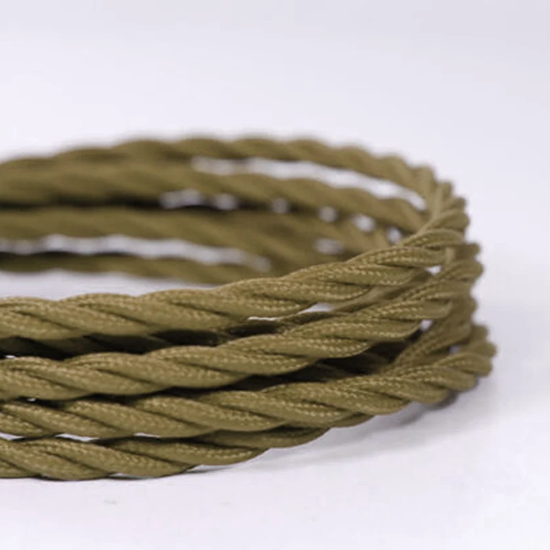 Vintage 2-adriges gedrehtes Seidenstoff kabel 0.75mm²:~1440