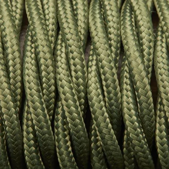 Vintage 2-adriges gedrehtes Seidenstoff kabel 0.75mm²:~1440
