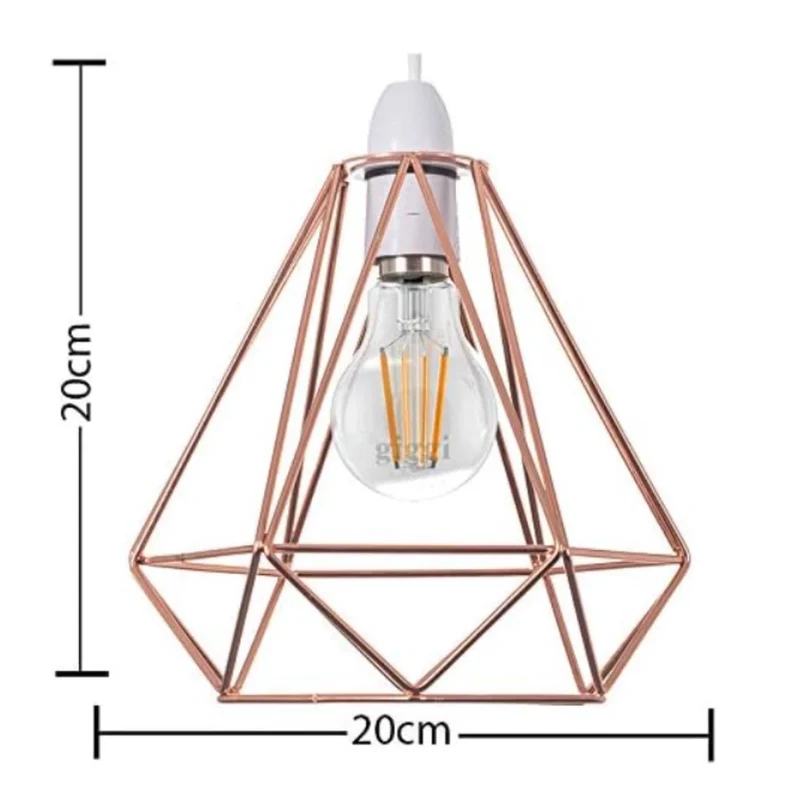 Moderner Lampenkäfig aus Metall – Drahtdesign für Pendelleuchten~2929