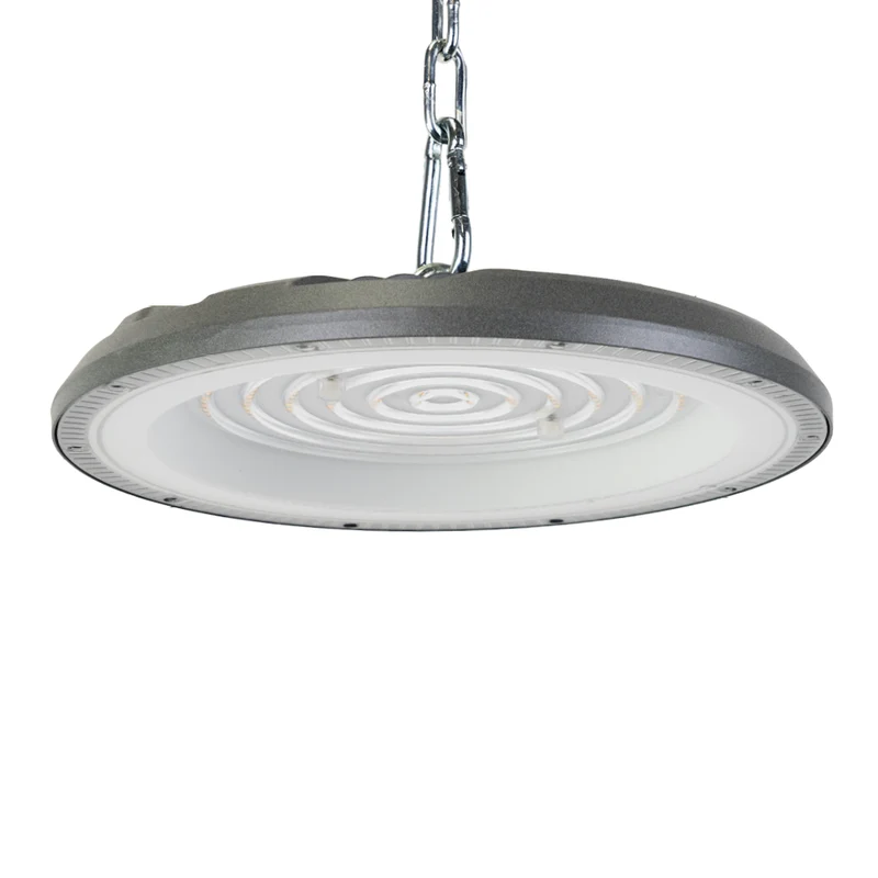 LED-HighBay, UFO, grau, 100 W, 10000 lm, CCT 3000-6500 K (warm-, neutral-, kaltweiß), IP65