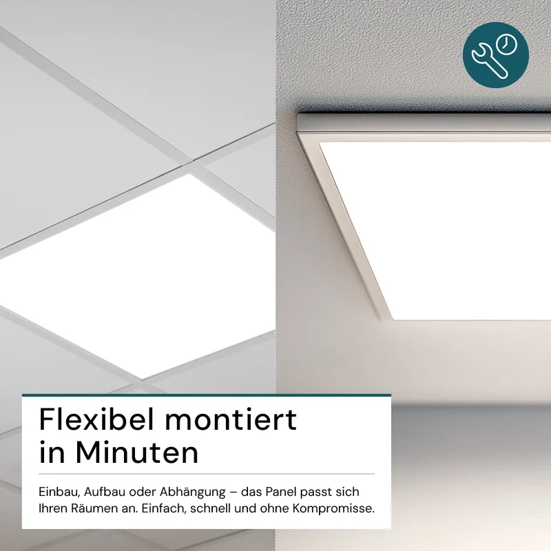 LED BackLit Panel, 62x62 cm, CRI98, 40W, 4000lm, 4000K