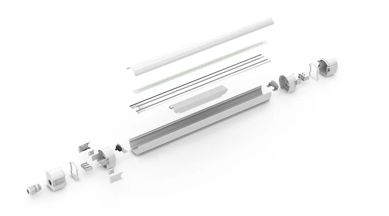 9er Pack LED Feuchtraumleuchte, 150 cm, 50 W, 6000 lm, neutralweiß 4000 K, IP65, durchschleifbar