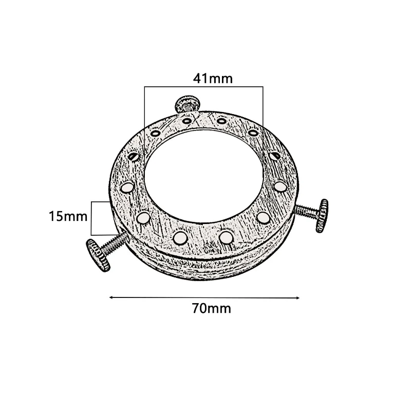 All Seasons Life E27 Lampenschirm Halterung 70mm Kupfer Metall ~2816