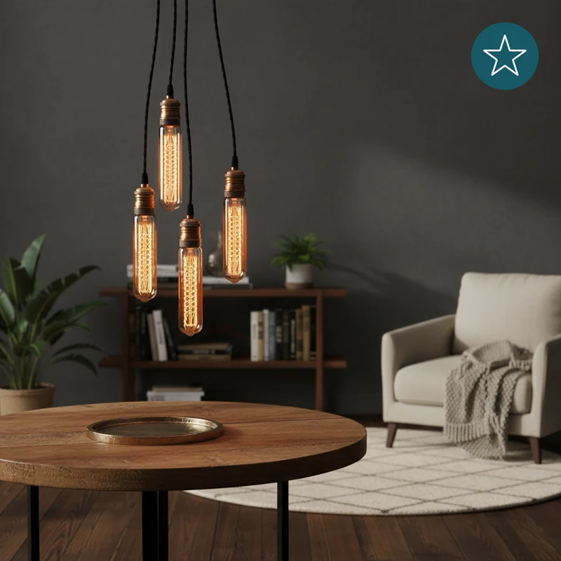 LED Filament Leuchtmittel, Vintage Dekoleuchte, Röhre T30, E27, 2.3W, 65lm, 1800K, dimmbar