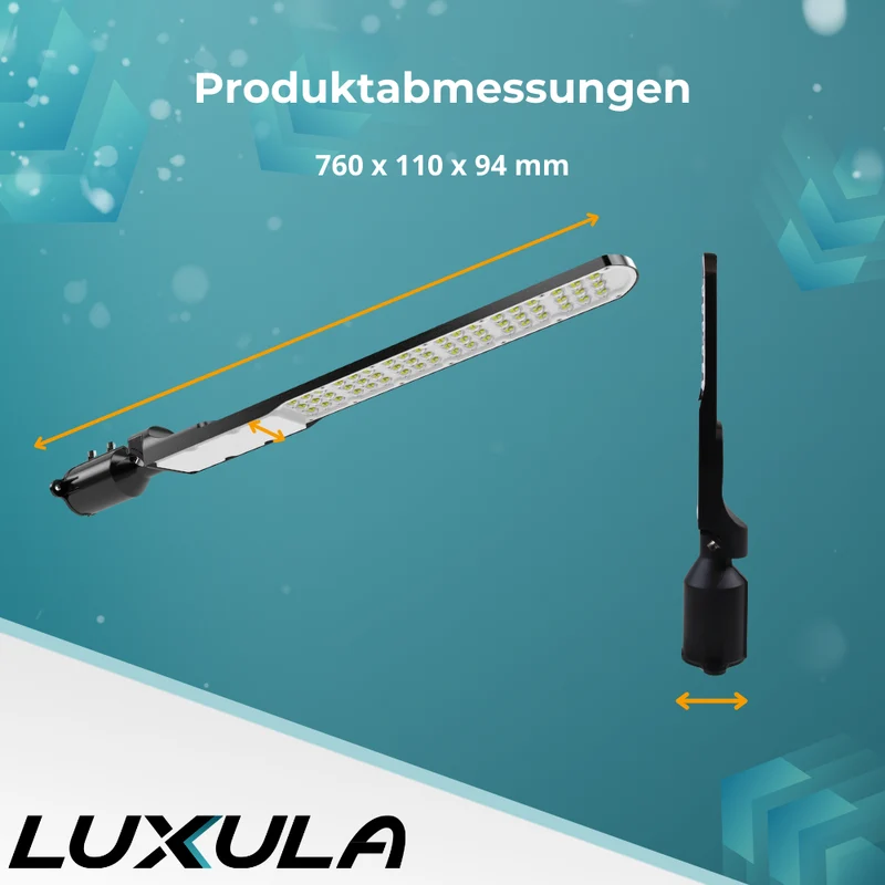 2er Pack LED Straßenleuchte, SLIM, 150 W, 18000 lm, 5000 K (neutralweiß), IP65, Wand- und Mastmontage