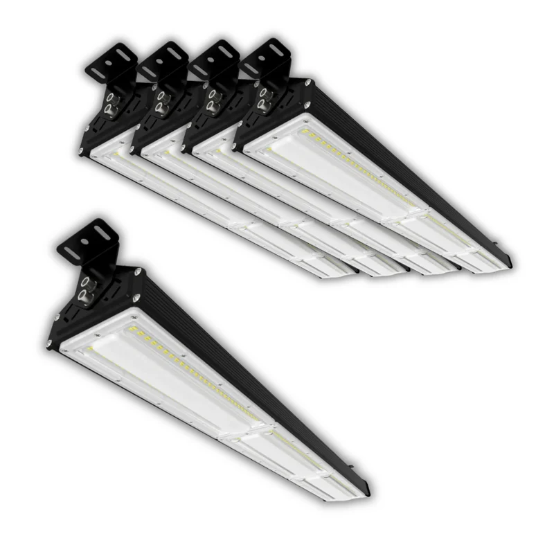 5er Pack LED-Hallenleuchte, linear, 150 W, 18000 lm, 5000 K (neutralweiß), IP65, EPISTAR LED, schwarz