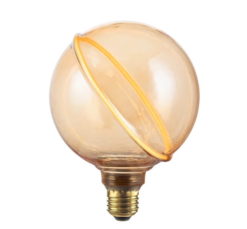 LED Filament Leuchtmittel NEPTUN Globe, inkl schwarzer E27-Fassung mit Textilkabel, 4W, 200lm, 1800K, dimmbar