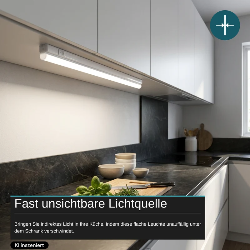 LED-Unterbauleuchte in Weiß, mit Schalter, 30 cm, 4 W, 360 lm, 4500 K (neutralweiß), erweiterbar, Küchen- und Schrankbeleuchtung