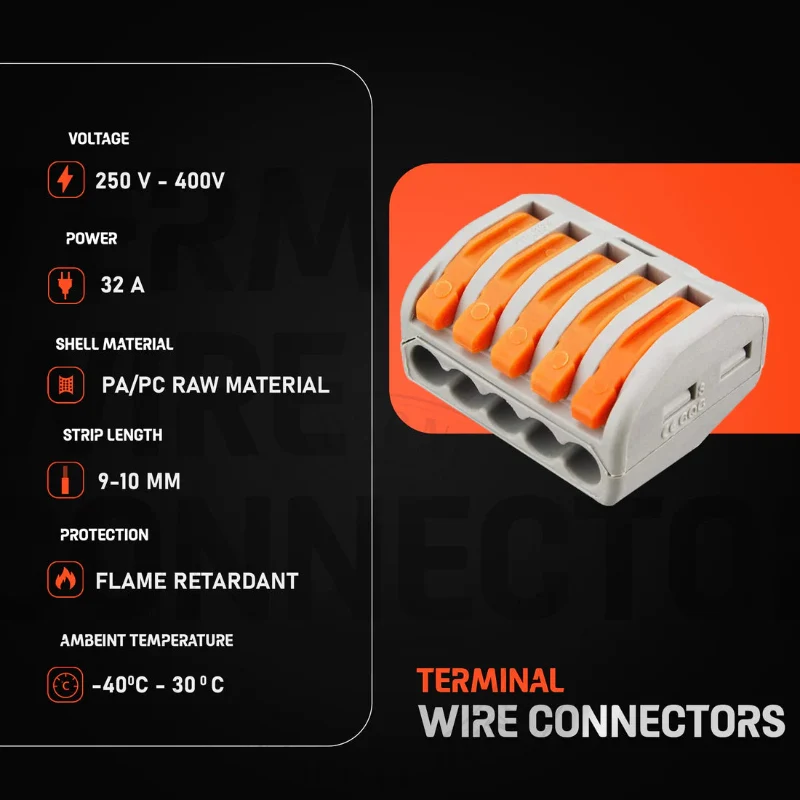 2/3/5-polige Hebelklemmen Kabelverbinder für elektrische Kabel ~2799