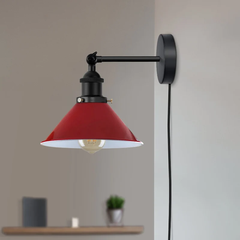 Rot wandleuchten LED mit kabel ,Stecker Wandlampen E27~2759