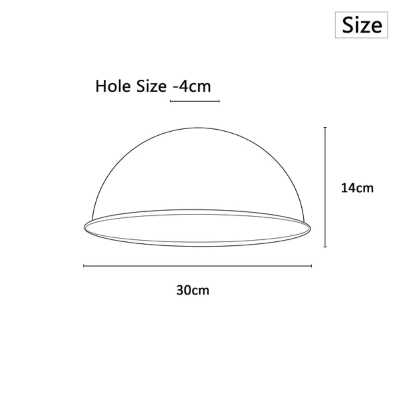Lampenschirm Metall 30cm Modernes Halbkugel-Design ~2735