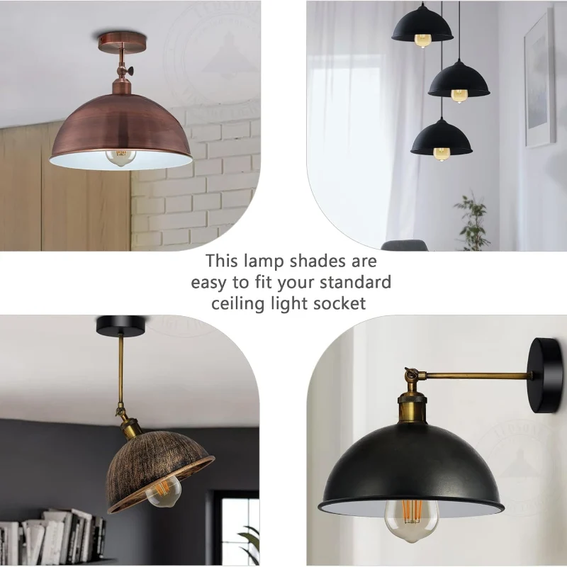 Lampenschirm Metall 30cm Modernes Halbkugel-Design ~2735