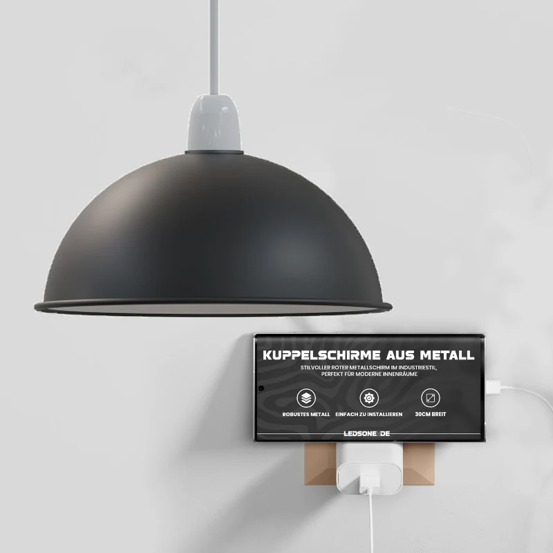 Lampenschirm Metall 30cm Modernes Halbkugel-Design ~2735