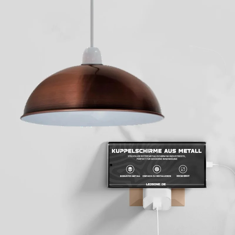 Lampenschirm Metall 30cm Modernes Halbkugel-Design ~2735