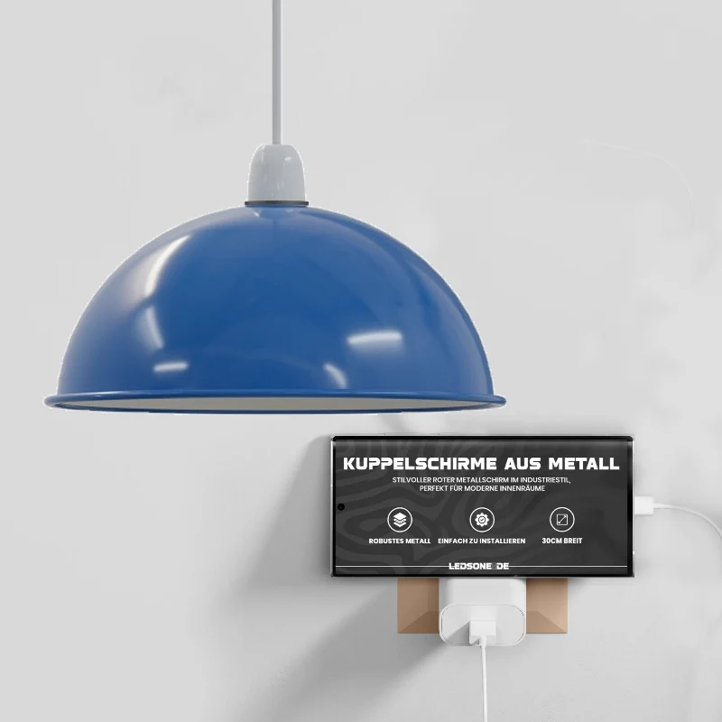 Lampenschirm Metall 30cm Modernes Halbkugel-Design ~2735