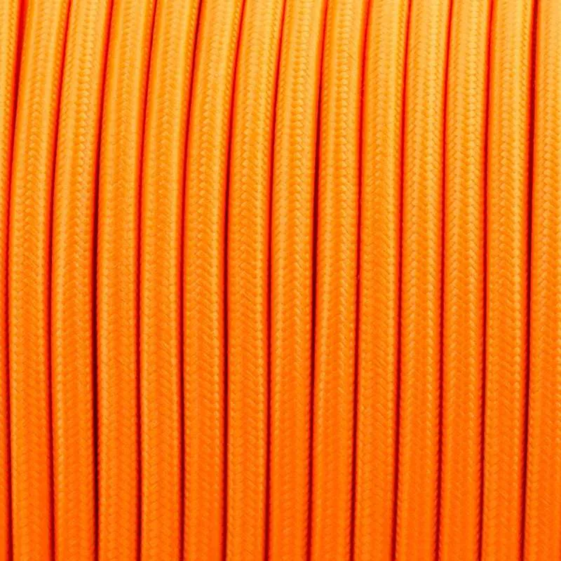 All Seasons Life Vintage 3-adriges Stromkabel Farben Orange Rundkabel~2770