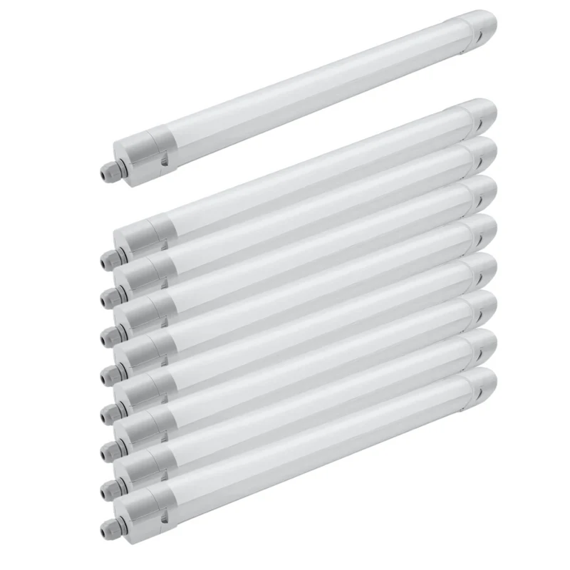 9er Pack LED Feuchtraumleuchte, 120 cm, 36 W, 4320 lm, neutralweiß, IP65, durchschleifbar