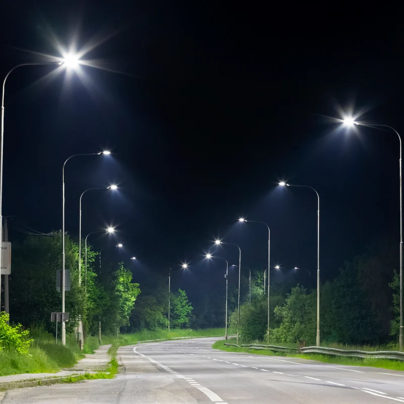 2er Pack LED Straßenleuchte, 100 W, 4500 K (neutralweiß), 10.000 lm, grau, IP65, Wand- und Mastmontage