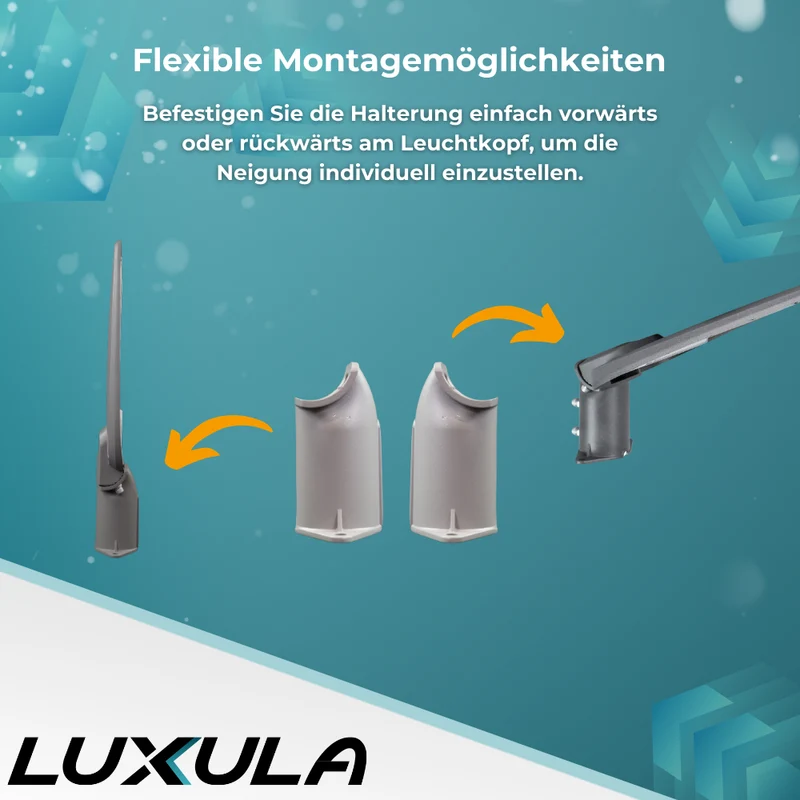 10er Pack LED Straßenleuchte, 150 W, 3000 K (warmweiß), 15000 lm, grau, IP65, Wand- und Mastmontage