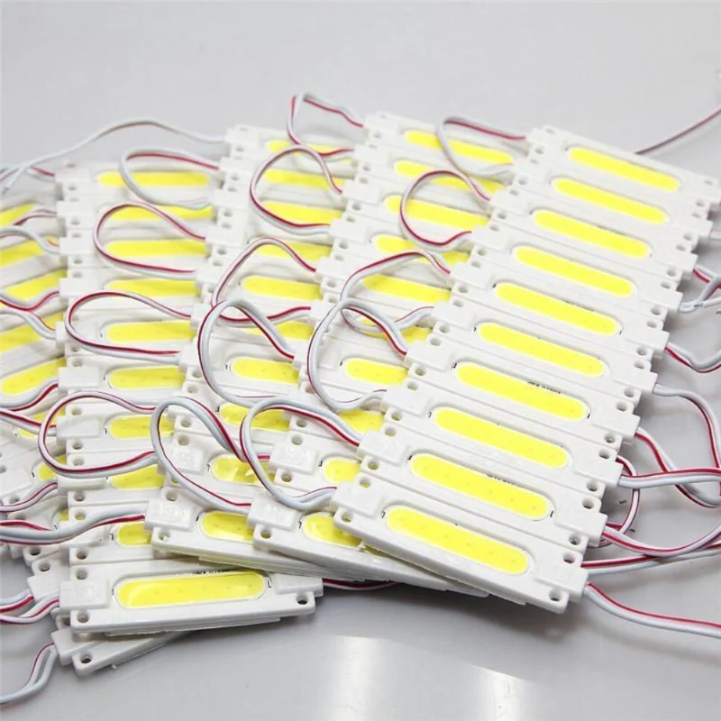 10er Set COB LED Module 12V IP65 Kaltweiß ~1750