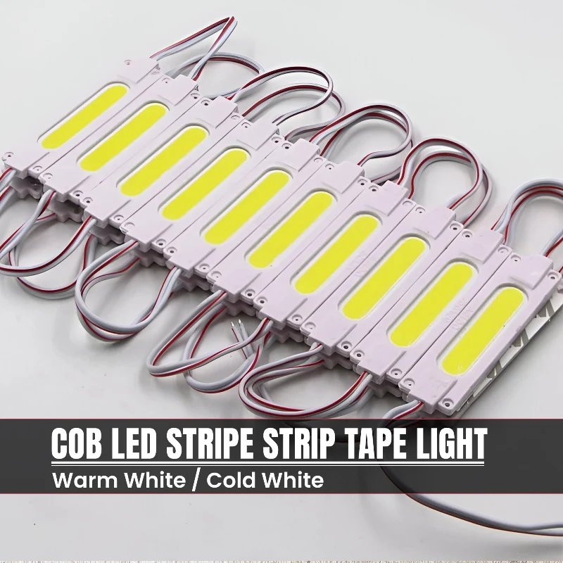 10er Set COB LED Module 12V IP65 Kaltweiß ~1750