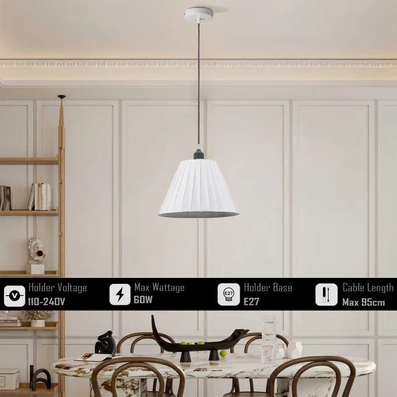 Pendelleuchte decke home decor | Weiß | Ø28cm|E27~2745