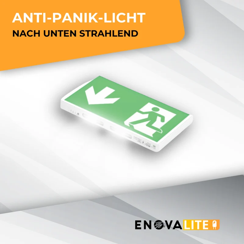 10er Pack LED-Fluchtwegleuchte mit Notstromakku 3h, Anti-Panik-Licht, TEST-Funktion