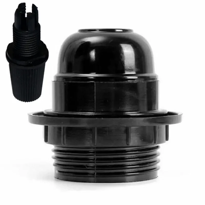 Retro Schraube E27 Lampenfassung in Schwarz für Edison-Glühbirnen~2728