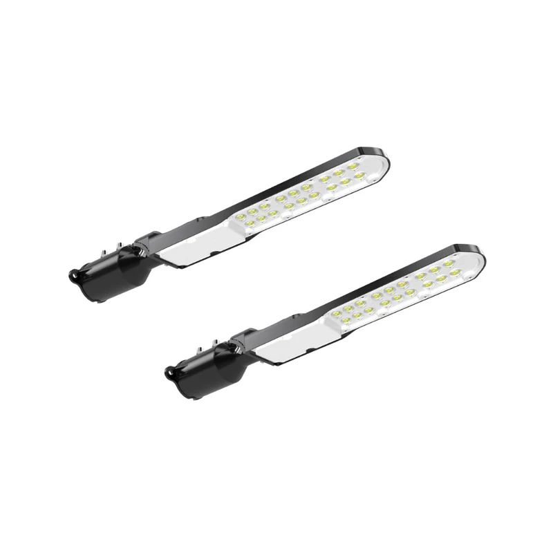 2er Pack LED Straßenleuchte, SLIM, 50 W, 6000 lm, 5000 K (neutralweiß), IP65, Wand- und Mastmontage