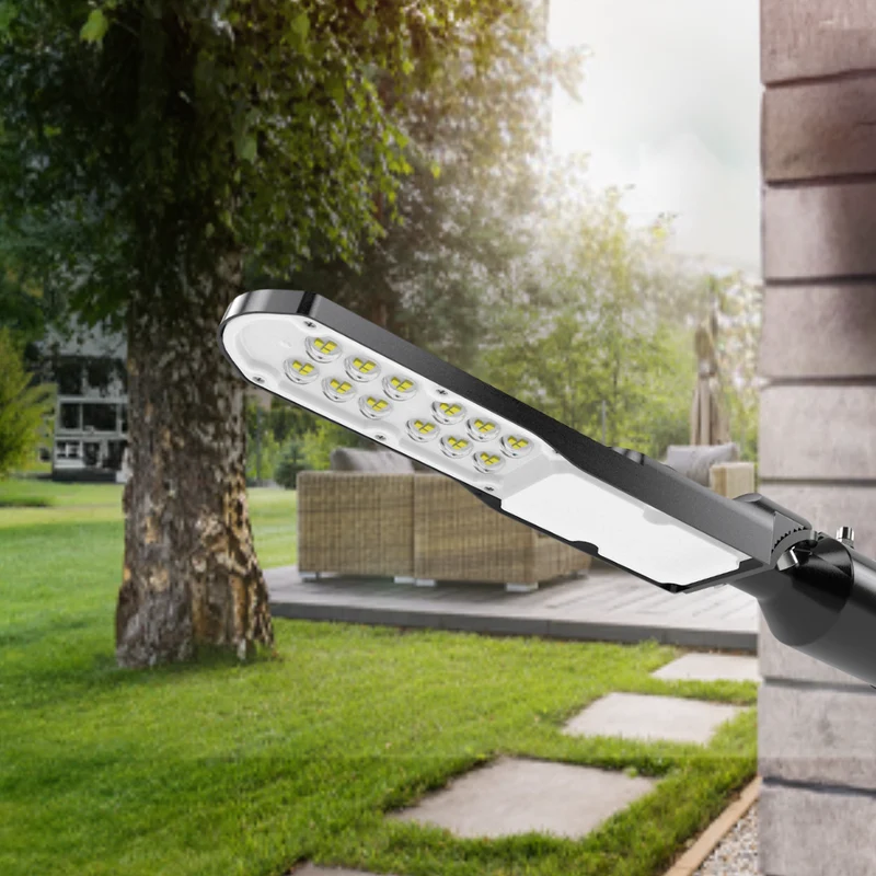 2er Pack LED Straßenleuchte, SLIM, 50 W, 6000 lm, 5000 K (neutralweiß), IP65, Wand- und Mastmontage
