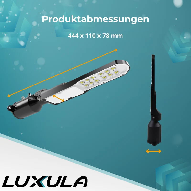 10er Pack LED Straßenleuchte, SLIM, 30 W, 3600 lm, 5000 K (neutralweiß), IP65, Wand- und Mastmontage