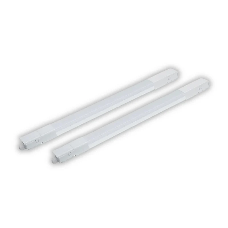 2er Pack LED Feuchtraumleuchte, 75 cm, 16 W, 1760 lm, 4000 K (neutralweiß), IP66, durchschleifbar, Fast Connector