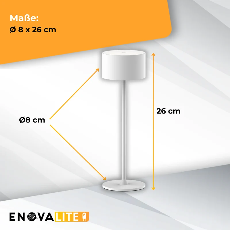 3er Set LED-Tischleuchte mit Akku, inkl Ladestation, Up- & Downlight, Dimm- & CCT-Funktion, weiß, wiederaufladbar, Innen und Außenbereich, IP44, USB-C