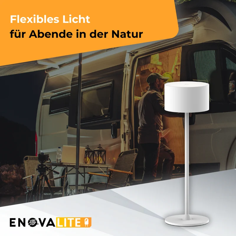 3er Set LED-Tischleuchte mit Akku, inkl Ladestation, Up- & Downlight, Dimm- & CCT-Funktion, weiß, wiederaufladbar, Innen und Außenbereich, IP44, USB-C