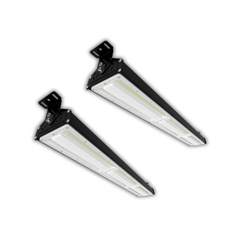 2er Pack LED-Hallenleuchte, linear, 150 W, 18000 lm, 5000 K (neutralweiß), IP65, EPISTAR LED, schwarz