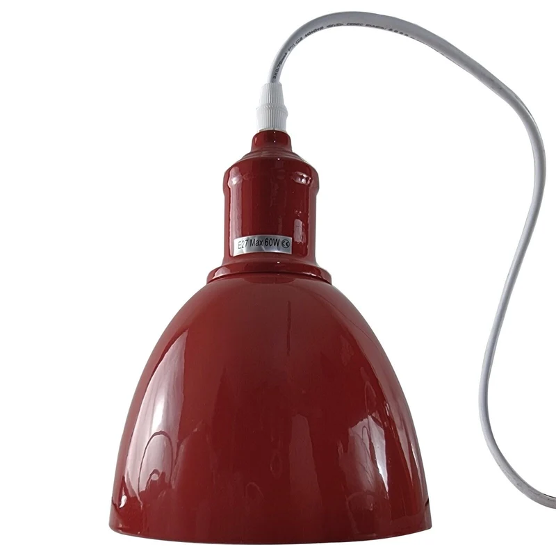 Industrielampen Hängeleuchten Pendelleuchte 3-Flammig, 15 cm, Burgund~2500