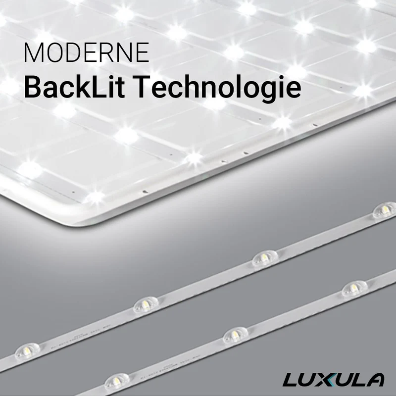 2er Pack LED BackLit Panel UGR<19, 62x62 cm, inkl Aufbaurahmen, 36W, 3600lm, 4000K