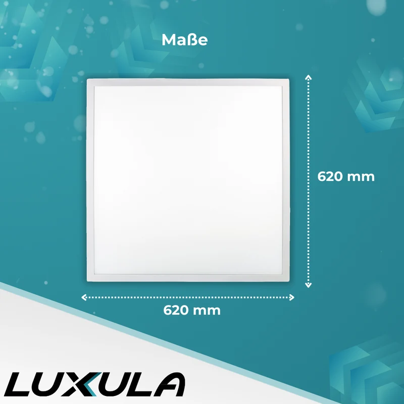 2er Pack LED Panel, 62x62 cm, inkl Aufbaurahmen, 36W, 3600lm, 4000K, Back-Lit, inkl Netzteil