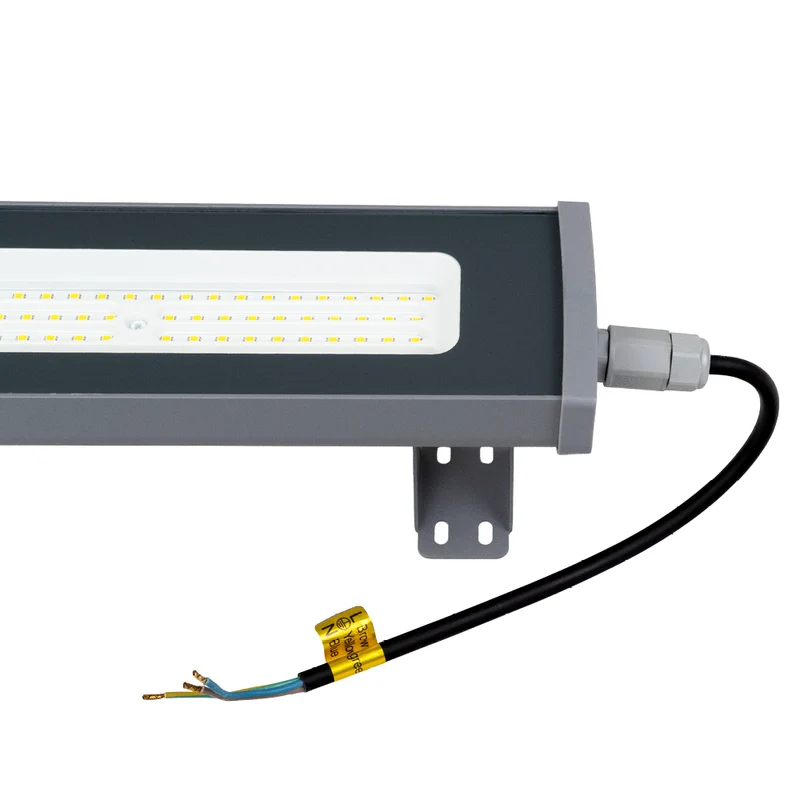 2er Pack LED-Hallenleuchte, linear, 200 W, 25000 lm, 5000 K (neutralweiß), IP65, grau