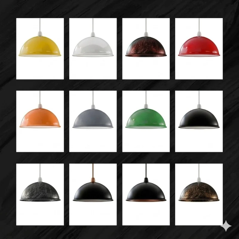 Retro Easy Fit Lampenschirm Metall | Ø 21cm ~2146