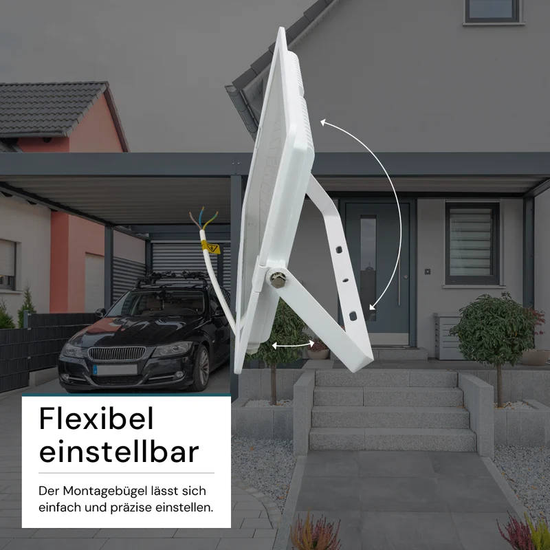 5er Pack LED-Fluter, 200 W, 4000 K (neutralweiß), 20000 lm, weiß, IP65