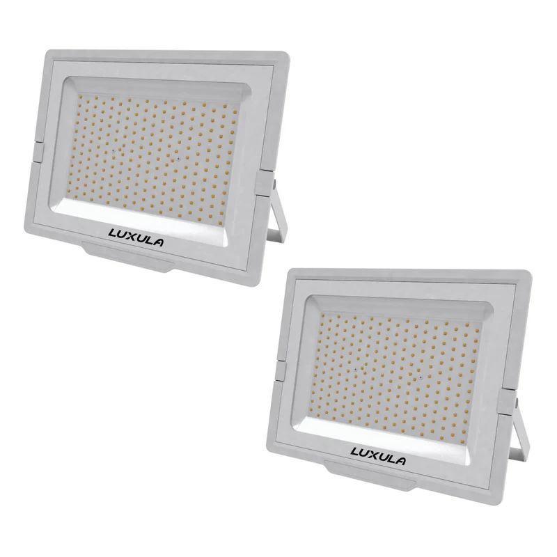2er Pack LED-Fluter, 200 W, 4000 K (neutralweiß), 20000 lm, weiß, IP65